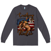 Smoke cowboy up rodeo bucking bronco Long Sleeve Tee - Jasminsmagicworld