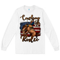 White cowboy up rodeo bucking bronco Long Sleeve Tee - Jasminsmagicworld
