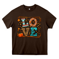 Chocolate Brown Fall Autumn Leopard Love Heavy Core Tee - LillyAllenDesigns