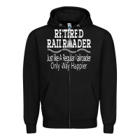 Black Mens Railroad Retirement Gifts For Men Zipper Hoodie - minhPixels