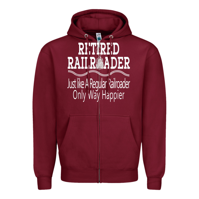 Mens Railroad Retirement Gifts For Men Zipper Hoodie by minhPixels | Teevron