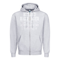 Heather Grey Mens Railroad Retirement Gifts For Men Zipper Hoodie - minhPixels
