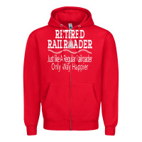 Red Mens Railroad Retirement Gifts For Men Zipper Hoodie - minhPixels