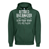 Sports Green Mens Railroad Retirement Gifts For Men Zipper Hoodie - minhPixels
