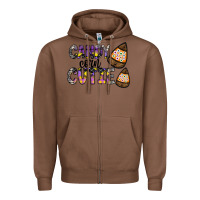 Chestnut Candy Corn Cutie Zipper Hoodie - CowhideDigitalArt