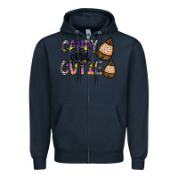 Navy Candy Corn Cutie Zipper Hoodie - CowhideDigitalArt