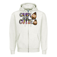 Oatmeal Heather Candy Corn Cutie Zipper Hoodie - CowhideDigitalArt