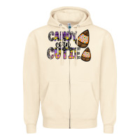 Sandshell Candy Corn Cutie Zipper Hoodie - CowhideDigitalArt