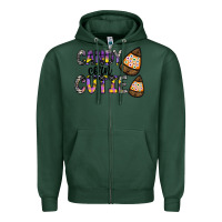 Sports Green Candy Corn Cutie Zipper Hoodie - CowhideDigitalArt