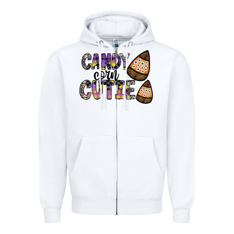 Candy Corn Cutie Zipper Hoodie by CowhideDigitalArt | Teevron