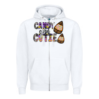 White Candy Corn Cutie Zipper Hoodie - CowhideDigitalArt