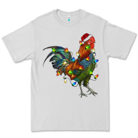 Dove Grey Christmas Lights Rooster Premium Tee - RanaPortraitStore