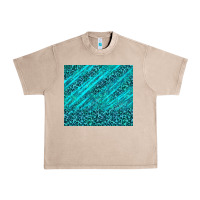 French Oak blue glitter with leopard pattern Urban Heavy Tee - TumblerDesignByShophia