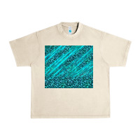 Sandshell blue glitter with leopard pattern Urban Heavy Tee - TumblerDesignByShophia