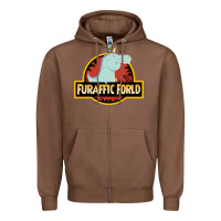 Chestnut Furaffic Forld Zipper Hoodie - minhPixels