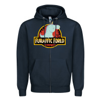Navy Furaffic Forld Zipper Hoodie - minhPixels