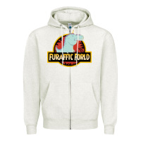 Oatmeal Heather Furaffic Forld Zipper Hoodie - minhPixels