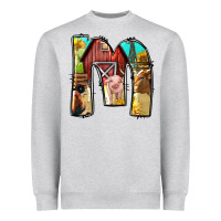 Heather Grey farm life alphabet lowercase letters m Heavyweight Sweatshirt - BundleAndBundleShop