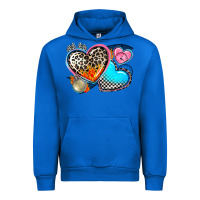 Cobalt western leopard  racing  hearts Urban Hoodie - AdoDesignShop