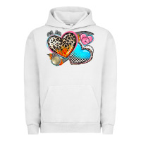 Pigment Lunar Rock western leopard  racing  hearts Urban Hoodie - AdoDesignShop
