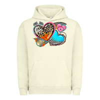 Pigment Pistachio western leopard  racing  hearts Urban Hoodie - AdoDesignShop