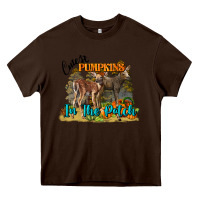 Chocolate Brown Fall Cutest Pumpkin In The Patch Deer Heavy Core Tee - LillyAllenDesigns