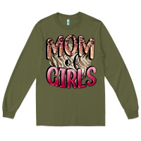 Army Green Mom of Girls Mother's Day Long Sleeve Tee - CowGirlArtShop