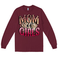 Burgundy Mom of Girls Mother's Day Long Sleeve Tee - CowGirlArtShop