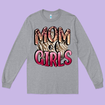 Mom Of Girls Mother's Day Long Sleeve Tee Designed By Cowgirlartshop