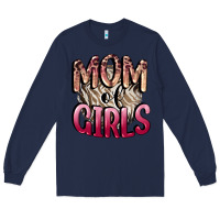 Navy Mom of Girls Mother's Day Long Sleeve Tee - CowGirlArtShop