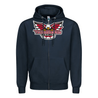 Navy carolina thunderbirds Zipper Hoodie - minhPixels