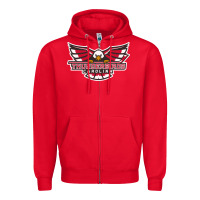 Red carolina thunderbirds Zipper Hoodie - minhPixels