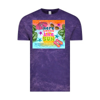 Cloud Purple here comes the sun Vintage Tee - TumblerDesignByShophia