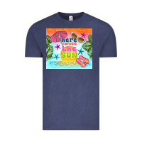 Vintage Denim here comes the sun Vintage Tee - TumblerDesignByShophia