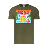 Vintage Olive here comes the sun Vintage Tee - TumblerDesignByShophia