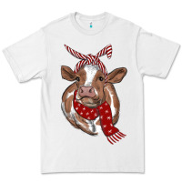 White Christmas Heifer With Scarf Premium Tee - RanaPortraitStore