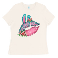 Bone Eared Turquoise Pink Easter Lips Ladies Tee - Bettercallsaul