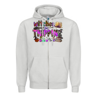 Dove Grey witches be trippin Zipper Hoodie - CowhideDigitalArt