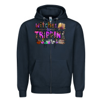Navy witches be trippin Zipper Hoodie - CowhideDigitalArt