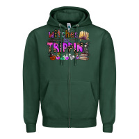 Sports Green witches be trippin Zipper Hoodie - CowhideDigitalArt