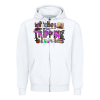 White witches be trippin Zipper Hoodie - CowhideDigitalArt