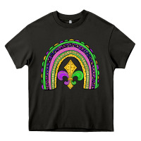 Asphalt mardi gras fleur de lis rainbow Heavy Core Tee - JahusDesignShop