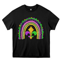 Black mardi gras fleur de lis rainbow Heavy Core Tee - JahusDesignShop