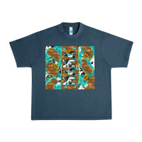 Midnight Navy cowhide mama with rustic teal wood Urban Heavy Tee - TumblerDesignByShophia
