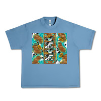 Pebble Blue cowhide mama with rustic teal wood Urban Heavy Tee - TumblerDesignByShophia