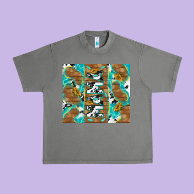 Cowhide Mama With Rustic Teal Wood Urban Heavy Tee Designed By Tumblerdesignbyshophia