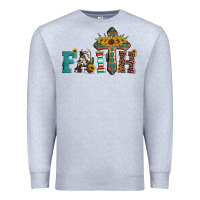 Heather Grey faith Premium Sweatshirt - Artiststas