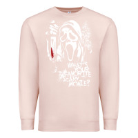 Pale Pink Scream Favorite Scary Movie Premium Sweatshirt - minhPixels