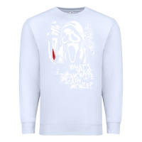 White Scream Favorite Scary Movie Premium Sweatshirt - minhPixels