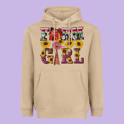 Western Farm Girl Heavyweight Hoodie Designed By Artiststas